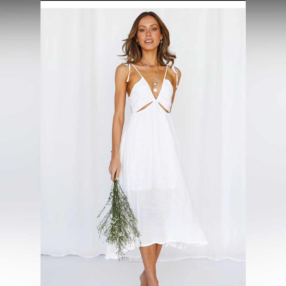 Hello Molly white cut out dress